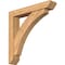 Ekena Millwork Thorton Slat Smooth Bracket w/ Offset Brace, Western Red Cedar, 5 1/2"W x 30"D x 30"H BKT0604X30X30THR06SWR - alternate 1